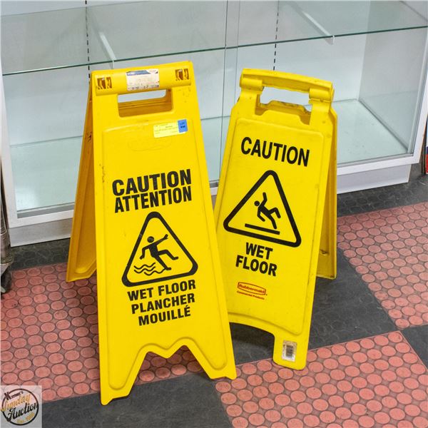 BAILIFF SEIZED: TWO WET FLOOR SIGNS