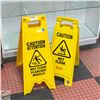 Image 1 : BAILIFF SEIZED: TWO WET FLOOR SIGNS