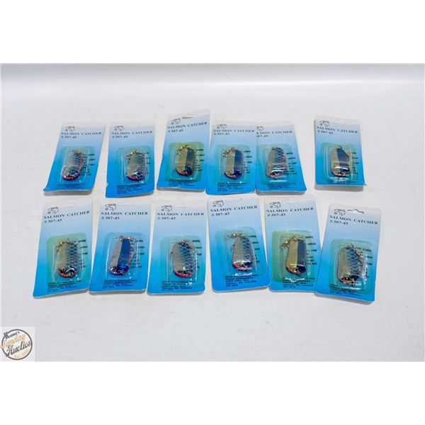 12 NEW ASSORTED FISHING HOOKS JACKFISH/SALMON