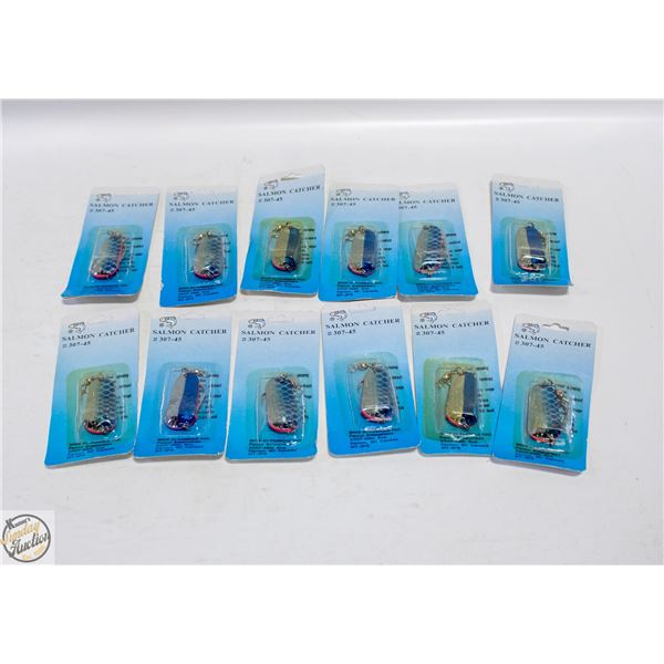 12 NEW ASSORTED FISHING HOOKS JACKFISH/SALMON