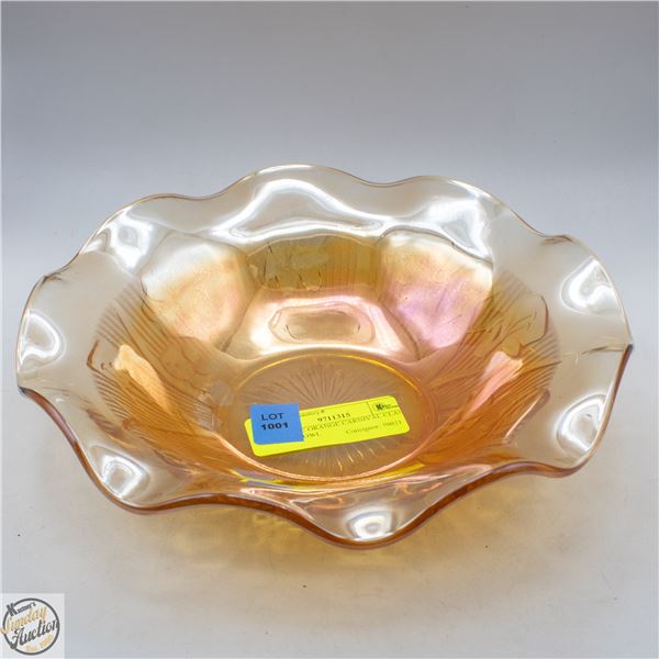 VINTAGE ORANGE CARNIVAL CLASS FRUIT BOWL