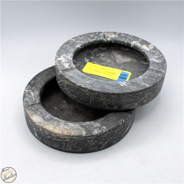 2 MARBLE ASHTRAY