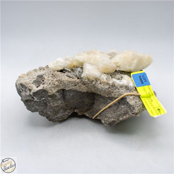 LARGE CALCITE CLUSTER ON STONE