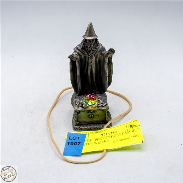 “THE KEEPER OF THE TREASURE” PEWTER WIZARD