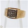 Image 1 : 10K GOLD MEN'S RING WITH 9 DIAMONDS, SIZE 9
