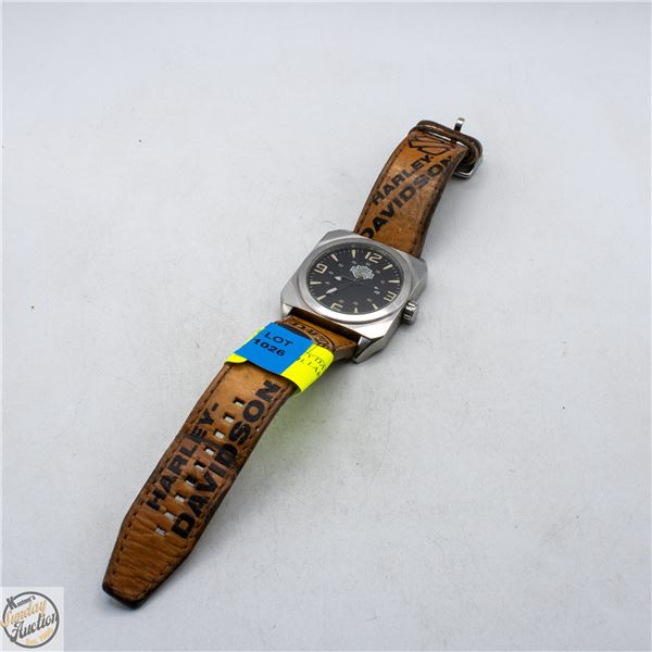 HARLEY DAVIDSON QUARTZ WATCH, LARGE, RUNS