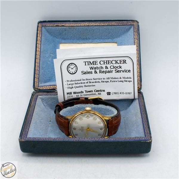 GRUEN PRECISION JUMP HOUR PILOTS VINTAGE WATCH,