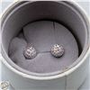 Image 1 : HILLBERG & BERK WHITE SPARKLE BALL STUD EARRINGS