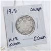 Image 1 : 1918 - 92.5% SILVER 25 CENTS