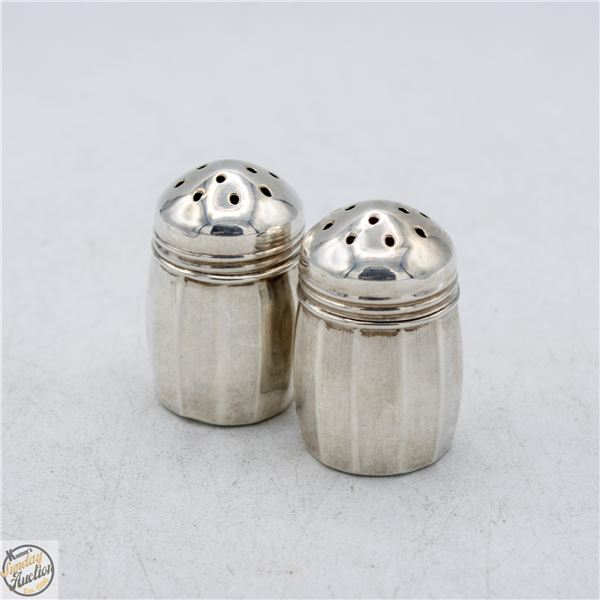 LOT OF 2 STERLING SILVER SALT AND PEPPER SHAKERS