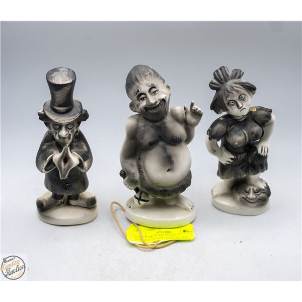 PAIR OF KREISS & CO. POTTERY GNOME, UNDERTAKE