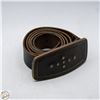 Image 1 : MEN'S LEATHER BELT & BUCKLE, MADE IN CANADA