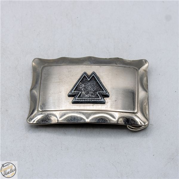 VINTAGE SILVER-TONED BELT BUCKLE