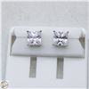 Image 1 : NEW SILVER PLATED SQUARE CUT STUD EARRINGS