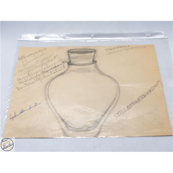 MARY BORGSTROM ORGINAL POTTERY DRAWING