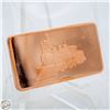 Image 1 : #4445-1 TROY OUNCE .999 COPPER BAR WITH