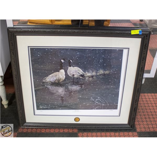 LARGE DUCKS UNLIMITED FRAMED ART
