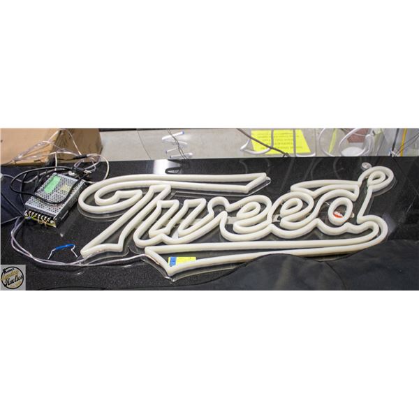 TWEED LIGHT-UP SIGN WITH POWER PACK TESTED+WORKS