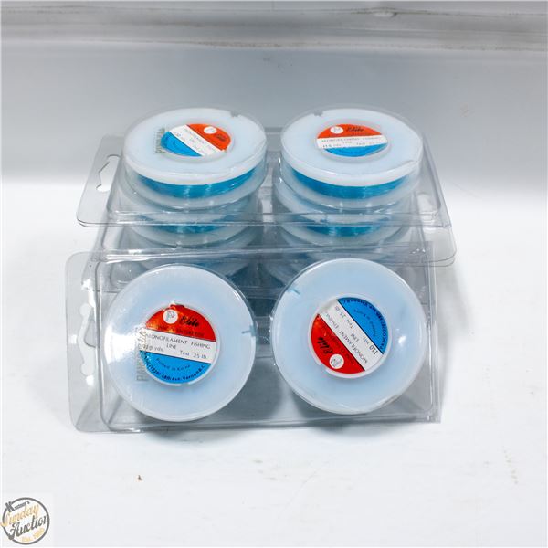 6 X 110 YARDS MONOFILAMENT FISHING LINE 25 LB TEST