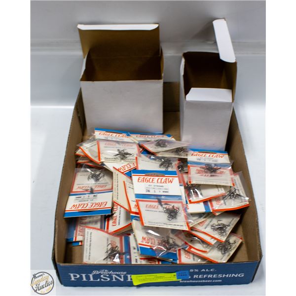 2 X BOXES OF EAGLE CLAW TREBLE FISHING HOOKS