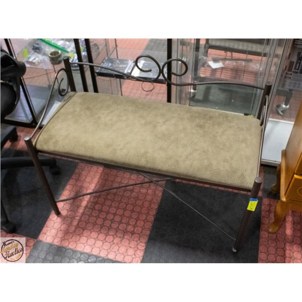 FRONT DOOR METAL CLOTH SITTING BENCH
