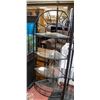 Image 1 : METAL & GLASS CORNER SHELF 60"X18"X25"