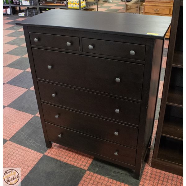 SOLID WOOD ESPRESSO 6-DRAWER HIGHBOY