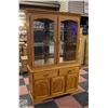 Image 1 : WOOD AND GLASS CHINA CABINET 48" X 17" X 78"