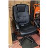 Image 1 : BLACK LEATHER HIGHBACK OFFICE CHAIR WITH