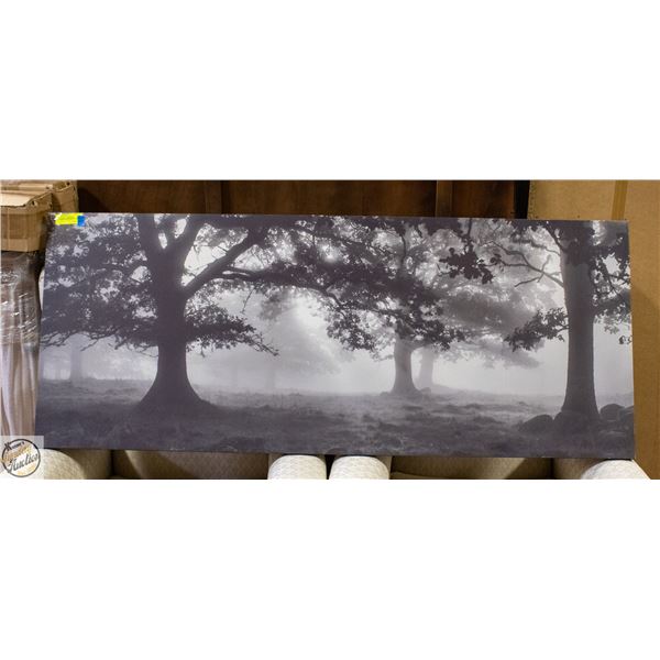 FOREST ART PRINT ON CANVAS 22.5" X 55.5"