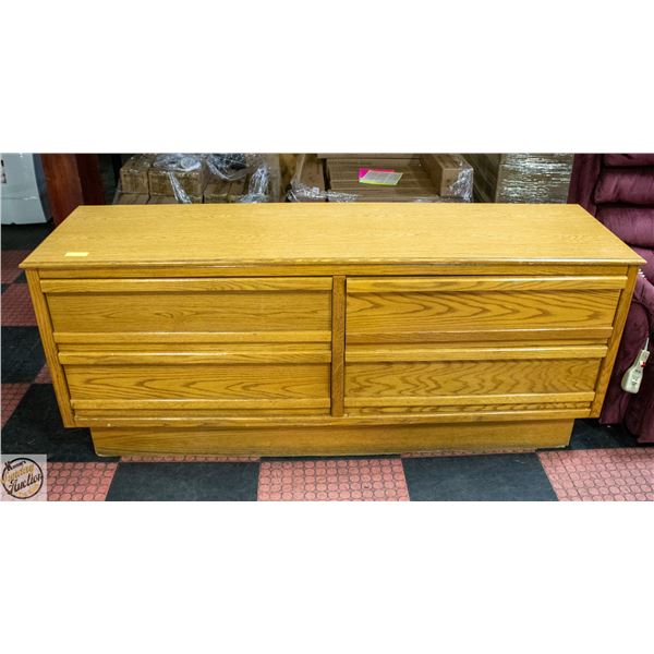 ESTATE SOLID DARK OAK WOOD 4-DRAWER DRESSER