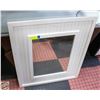 Image 1 : WHITE FRAMED WALL HANGING MIRROR 26" X 31.5"