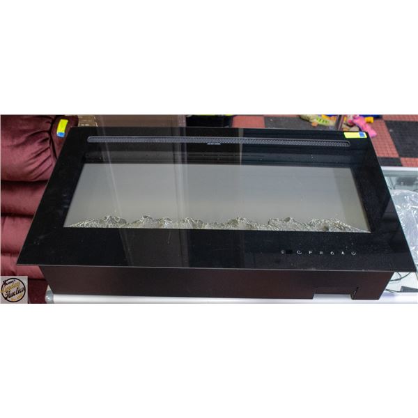 BLACK ELECTRIC FIREPLACE 36"X22"