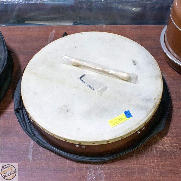 BODHRAN TUNABLE HAND DRUM+WOOD 'MALLET"+ALLEN KEY-