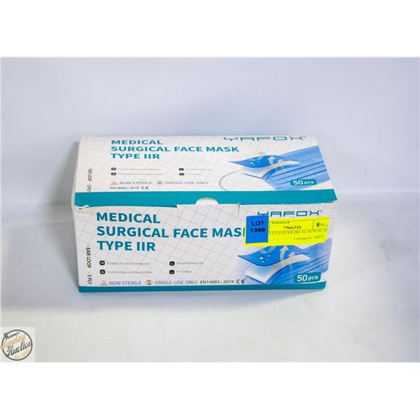 50 PC PLEATED MEDICAL SURGICAL FACE