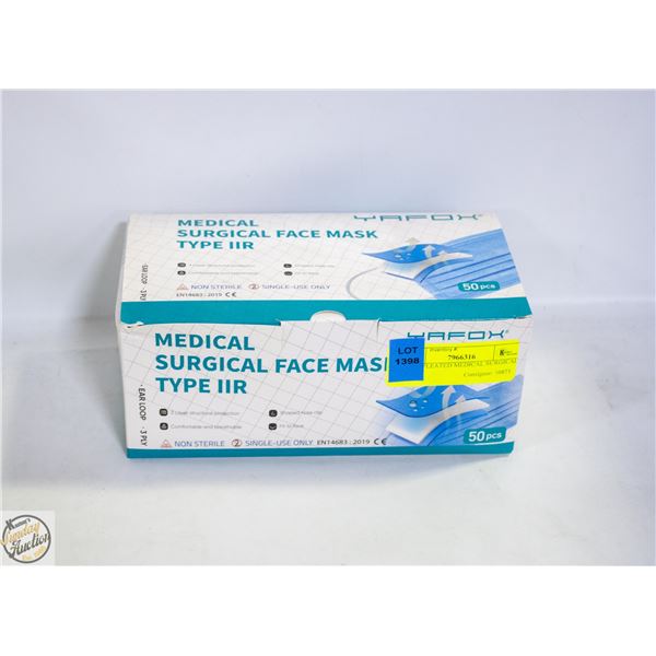 50 PC PLEATED MEDICAL SURGICAL FACE