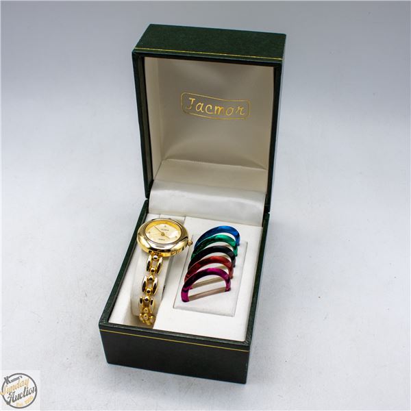 JACMOR INTERCHANGABLE BEZEL WOMANS WATCH