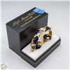 Image 1 : FIFTH AVENUE BUTLER CUFF BRACELET & EARRINGS BLUE