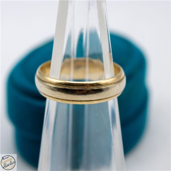 14K MENS GOLD RING - W.X CANADA MAPLE LEAF STAMP