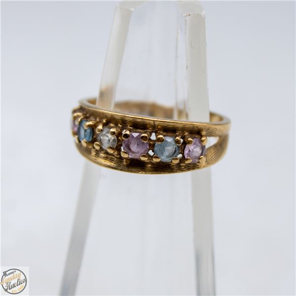 10K WOMANS GOLD ETERNITY-STYLE BAND FG STAMP