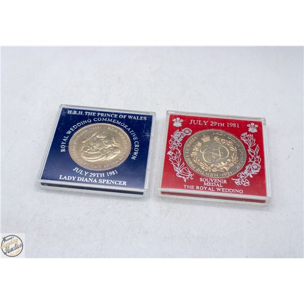2 GREAT BRITIAN UK SOUVENIR THE ROYAL WEDDING