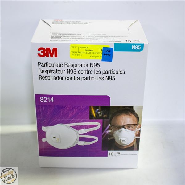 #8214 PARTICULATE RESPIRATOR 10 PK 3M N95