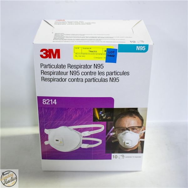 #8214 PARTICULATE RESPIRATOR 10 PK 3M N95