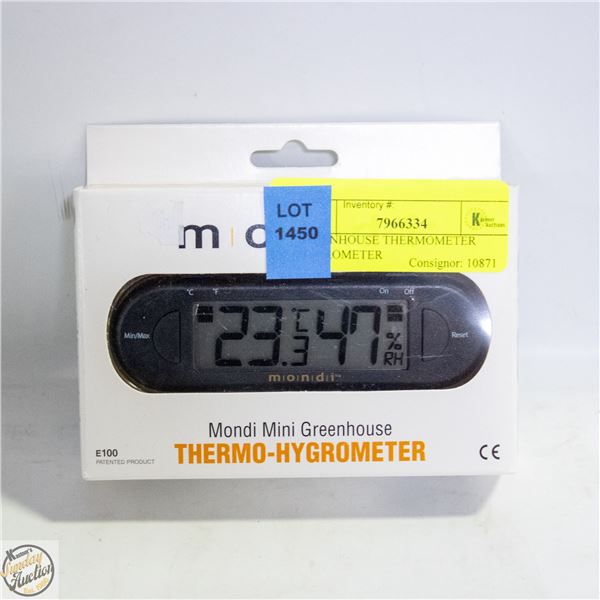 GREENHOUSE THERMOMETER HYGROMETER