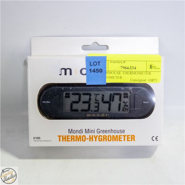 GREENHOUSE THERMOMETER HYGROMETER