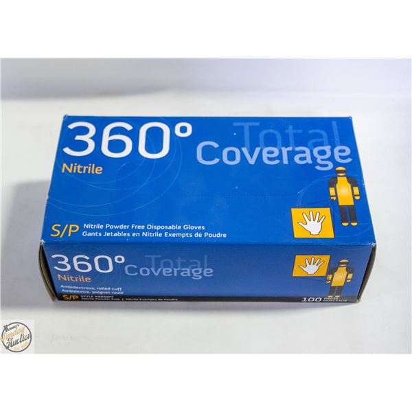 BOX OF 100 SMALL NITRILE GLOVES EXP. 2025/03