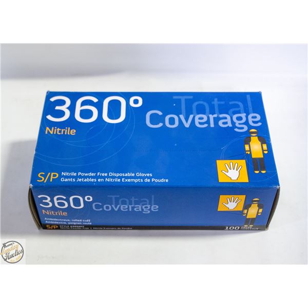 BOX OF 100 SMALL NITRILE GLOVES EXP. 2025/03