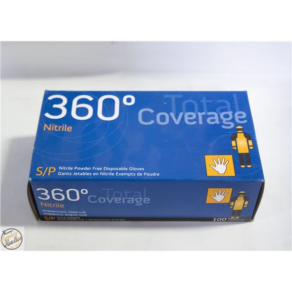 BOX OF 100 SMALL NITRILE GLOVES EXP. 2025/03