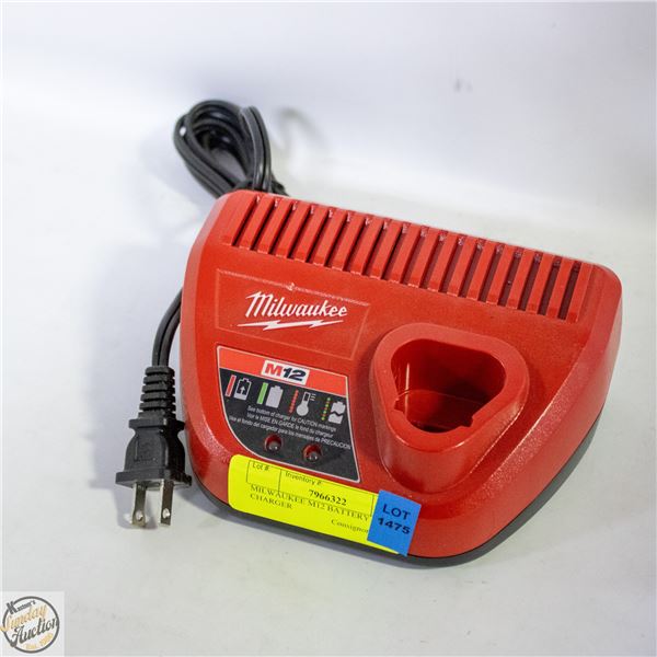 MILWAUKEE M12 BATTERY CHARGER