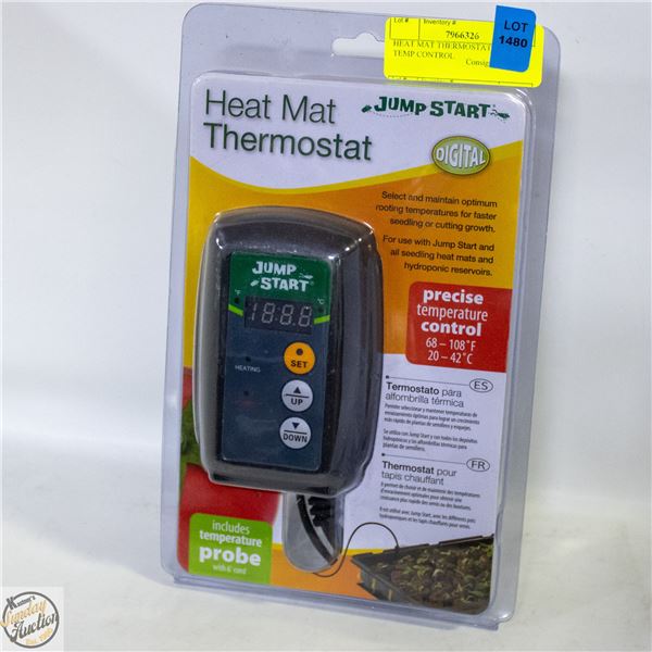 HEAT MAT THERMOSTAT. PRECISE TEMP CONTROL